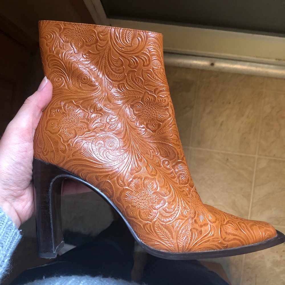 Newport News Leather Ankle Boots